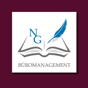Logo für NG Büromanagement Buch mit Feder